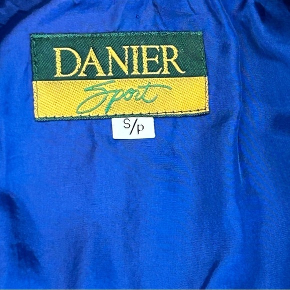 DANIER Leather Sport blue suede rare retro vintage 80’s 90’s bolero jacket Sz S - Picture 8 of 11